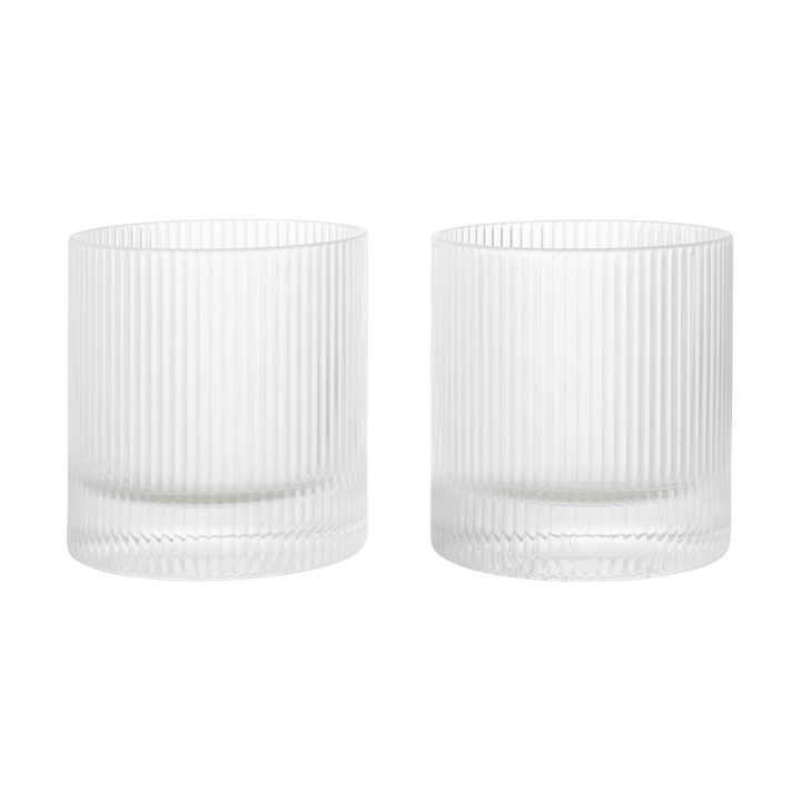 Ripple Tumbler Glas 25 cl 2er-Pack - Clear - Ferm Living