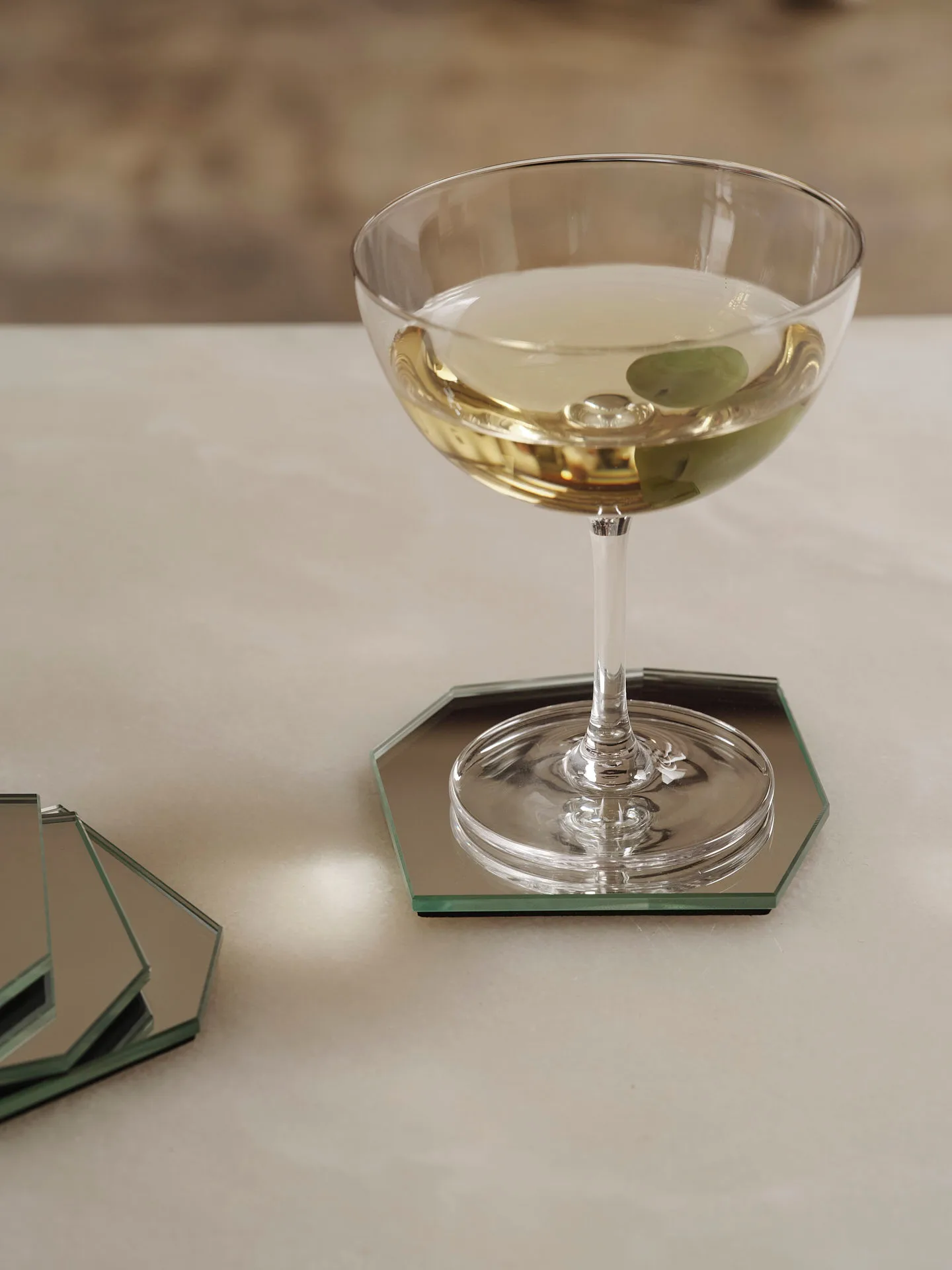 Shard Glasuntersetzer 4er Pack, Mirror Ferm Living