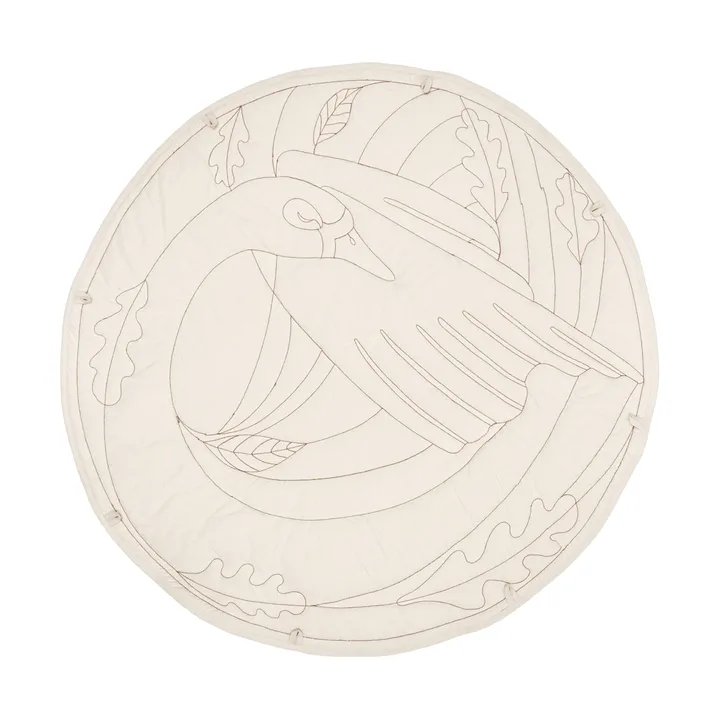 Swan Baby-Teppich - Natur, Ø100 cm - Ferm Living