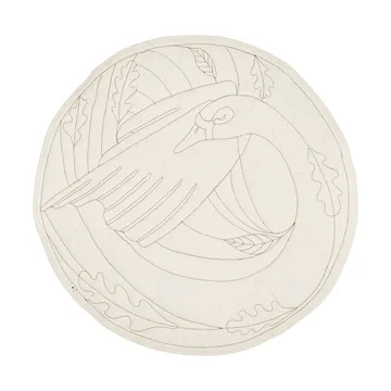Swan Baby-Teppich - Natur, Ø100 cm - Ferm Living