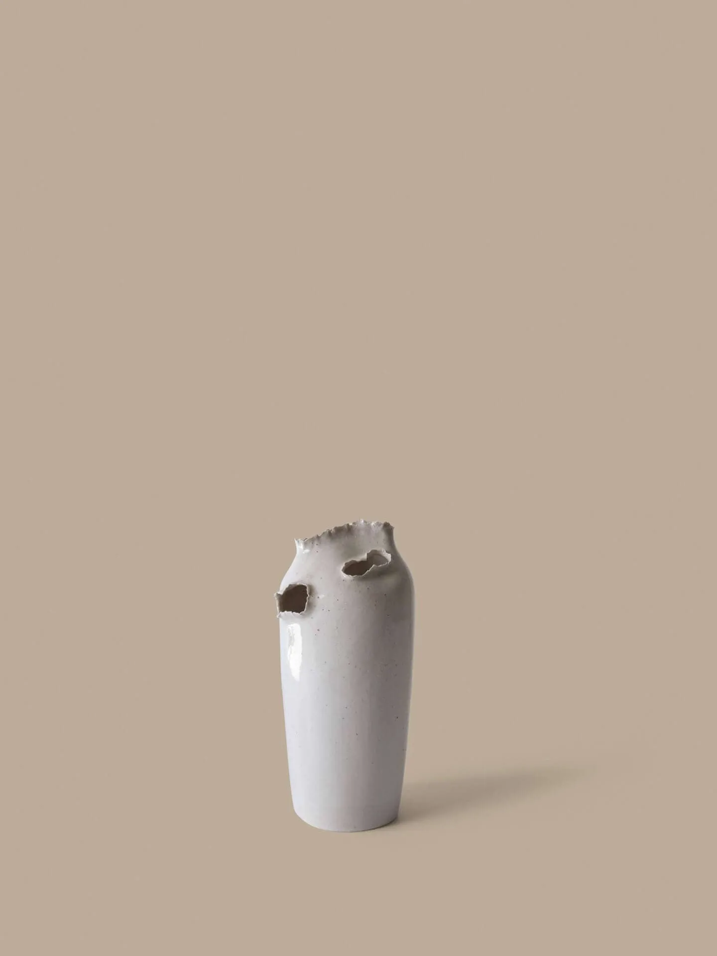 Tereo Vase, Off white gesprenkelt, 27 cm Ferm Living