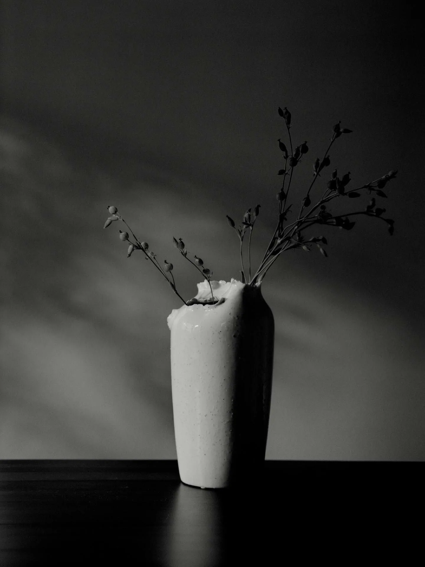 Tereo Vase, Off white gesprenkelt, 27 cm Ferm Living