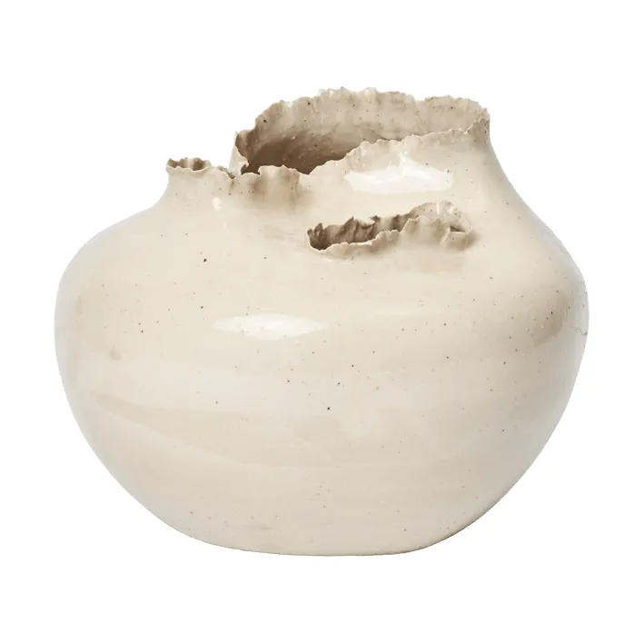 Tereo Vase - Off white speckle, 18 cm - Ferm Living