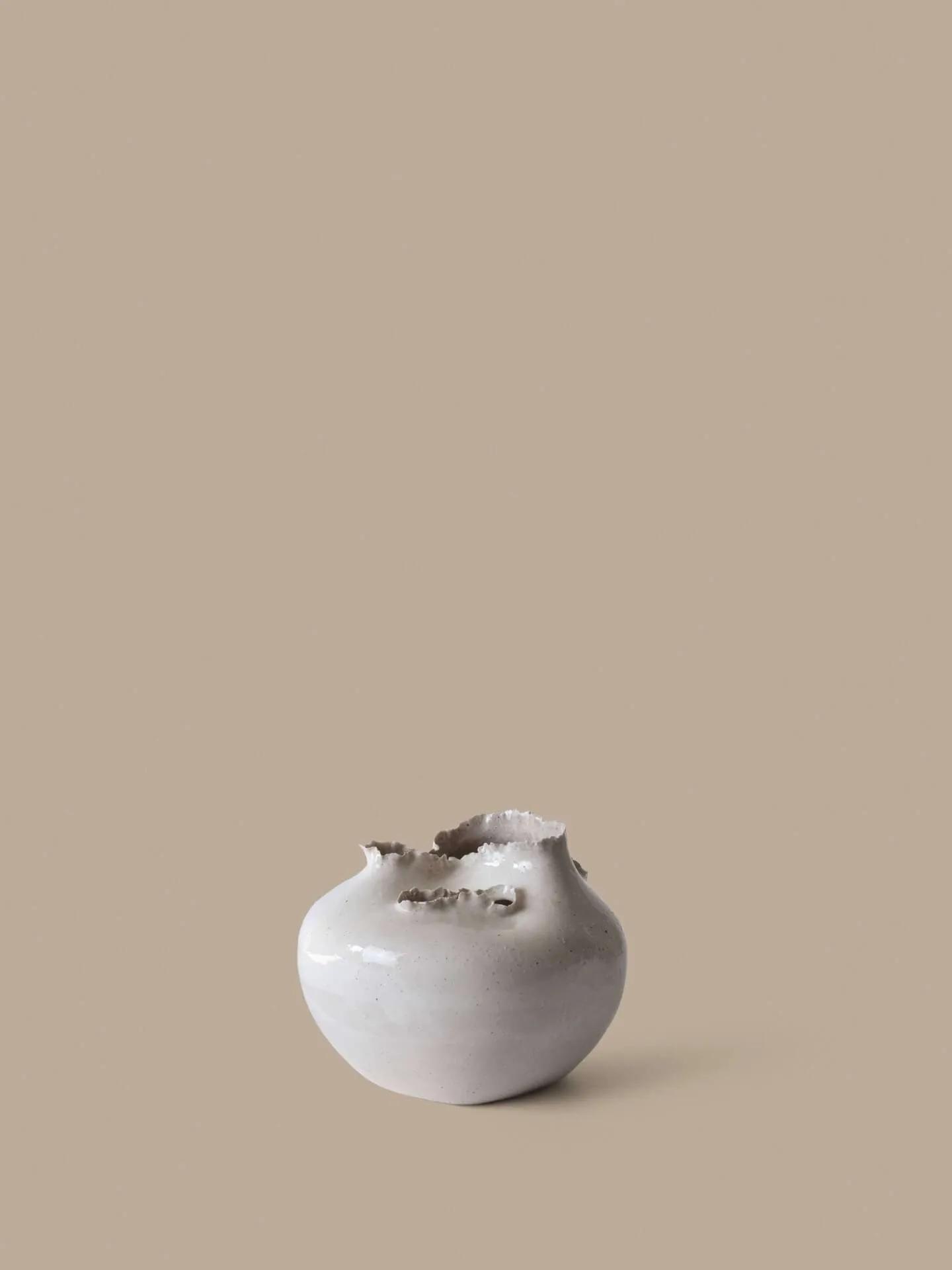 Tereo Vase, Off white speckle, 18 cm Ferm Living