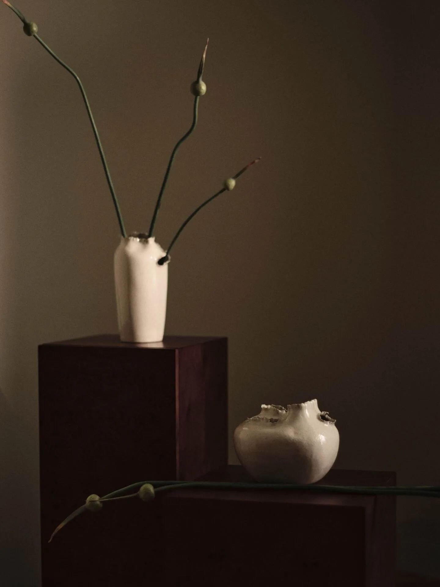 Tereo Vase, Off white speckle, 18 cm Ferm Living