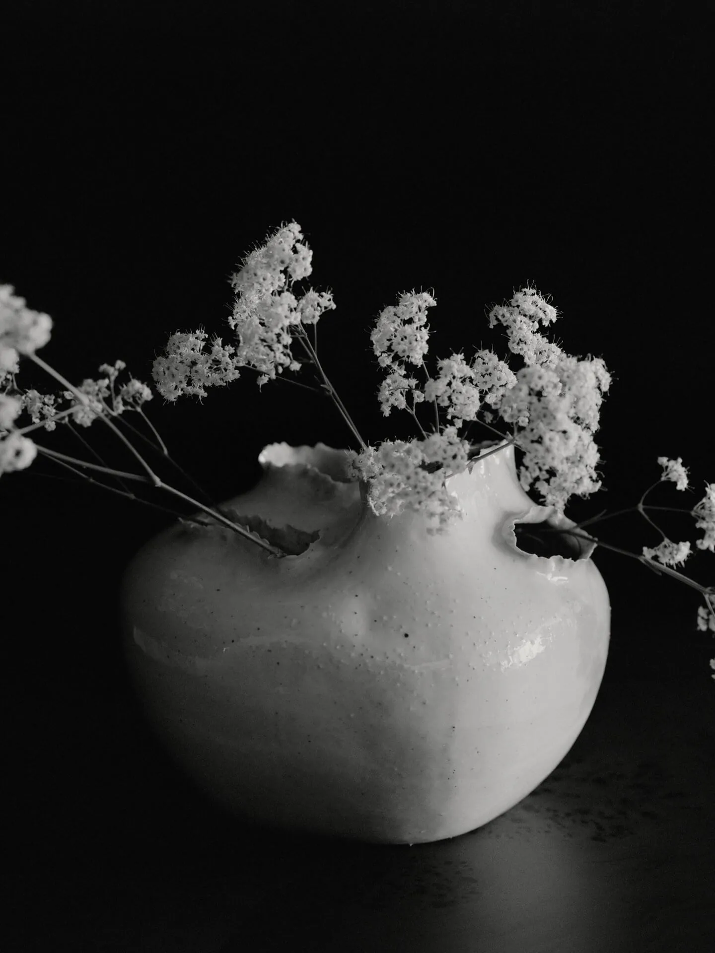 Tereo Vase, Off white speckle, 18 cm Ferm Living