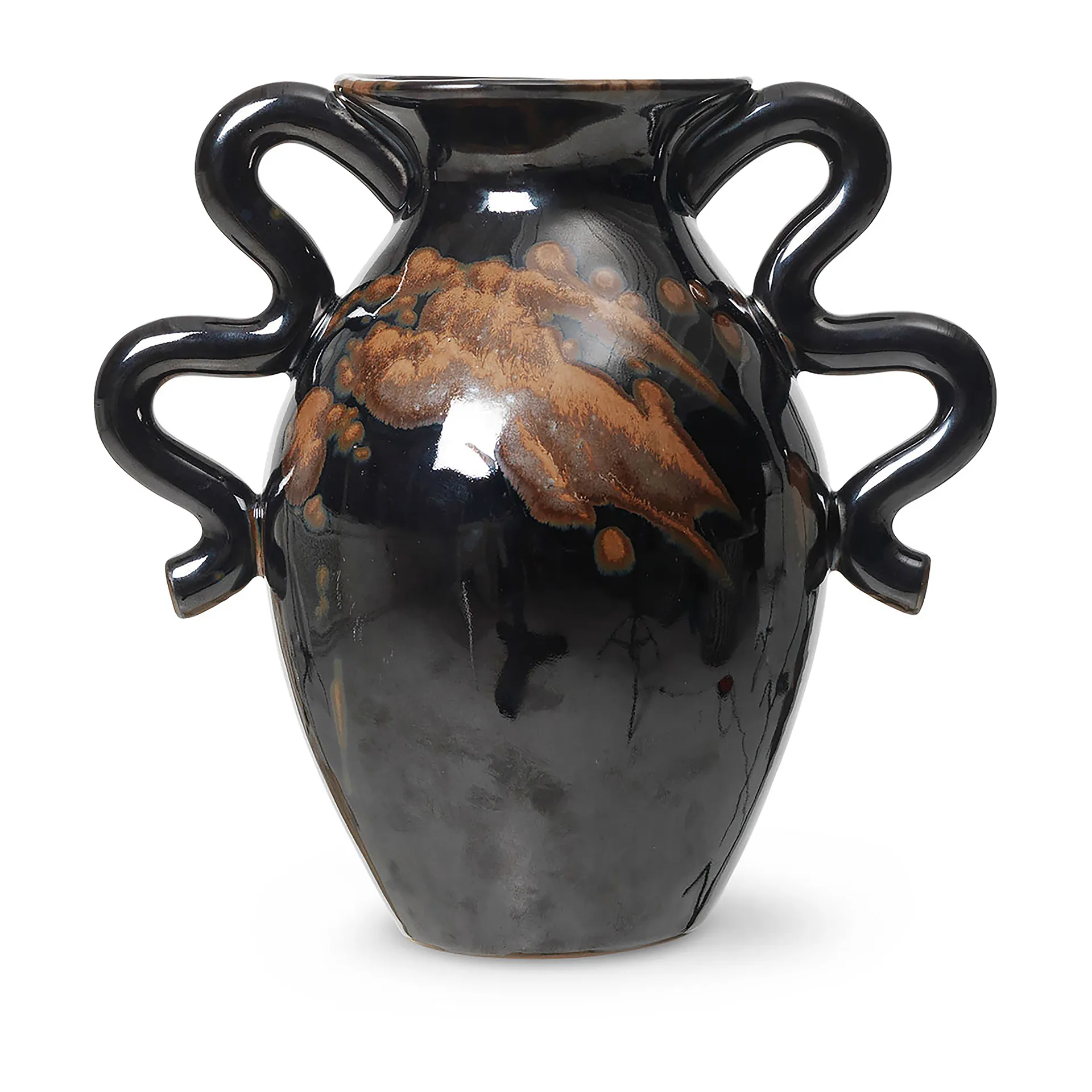 Verso Vase 27cm, Black-brown Ferm Living