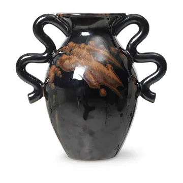 Verso Vase 27cm - Black-brown - Ferm Living