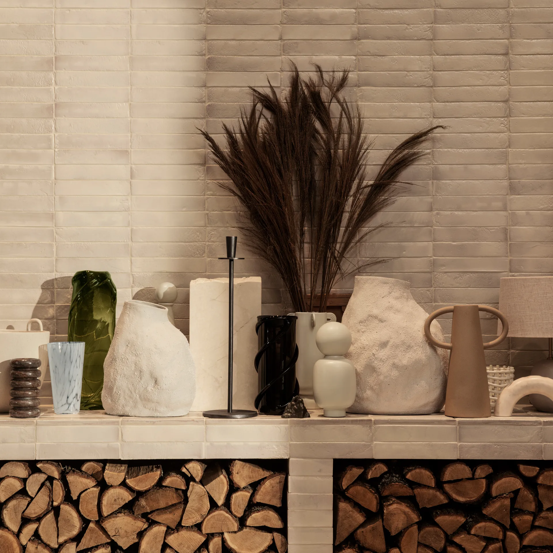 Vulca Vase off-white, Medium 36cm Ferm Living