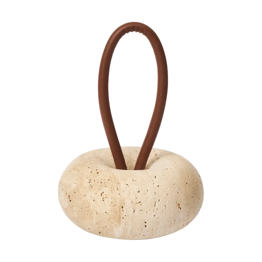 Wa Türstopper, Travertin, Ø14 cm Ferm Living