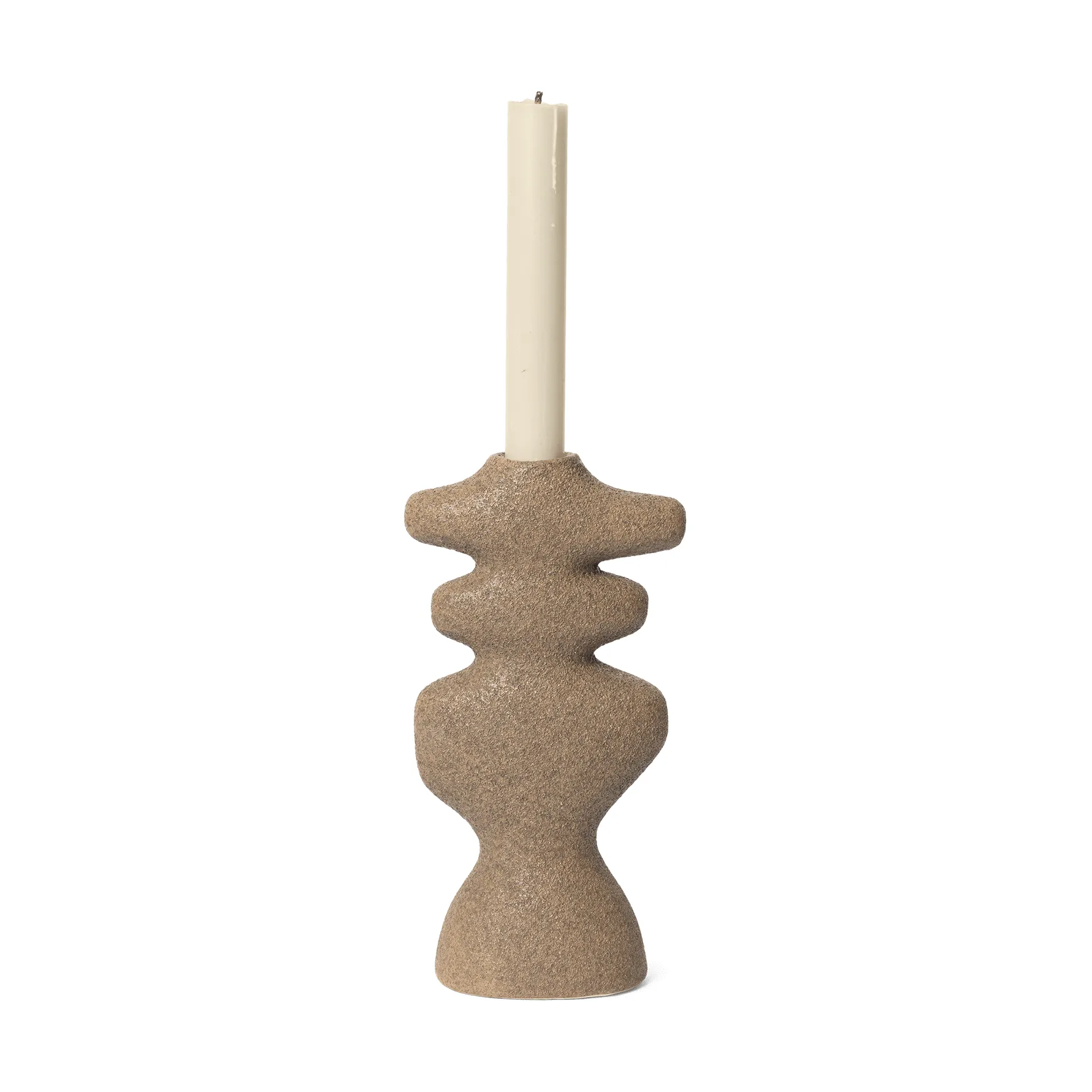 Yara Kerzenhalter large, Dark Sand Ferm Living