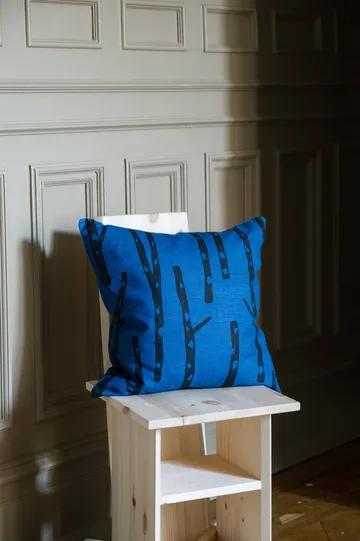 Birch Kissenbezug 48x48 cm - Blau-Schwarz - Fine Little Day