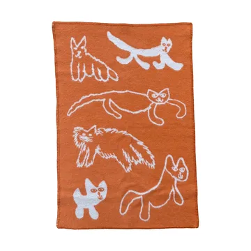 Cats Wolldecke - Orange, 65x95 cm - Fine Little Day