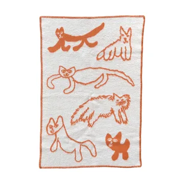 Cats Wolldecke - Orange, 65x95 cm - Fine Little Day