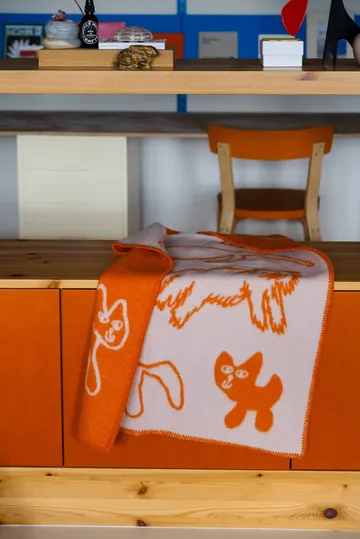 Cats Wolldecke - Orange, 65x95 cm - Fine Little Day