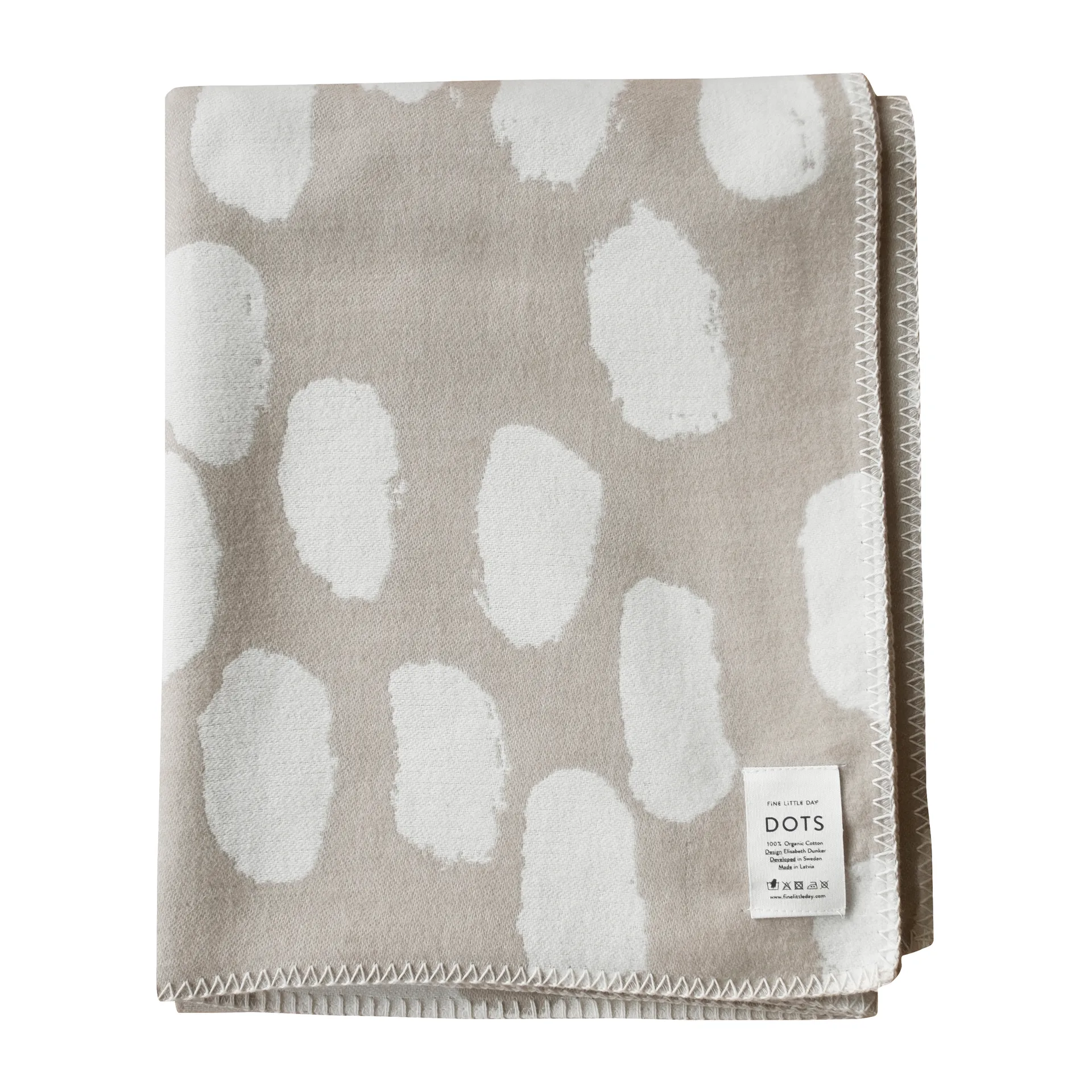 Dots Decke 140 x 180cm, Beige Fine Little Day