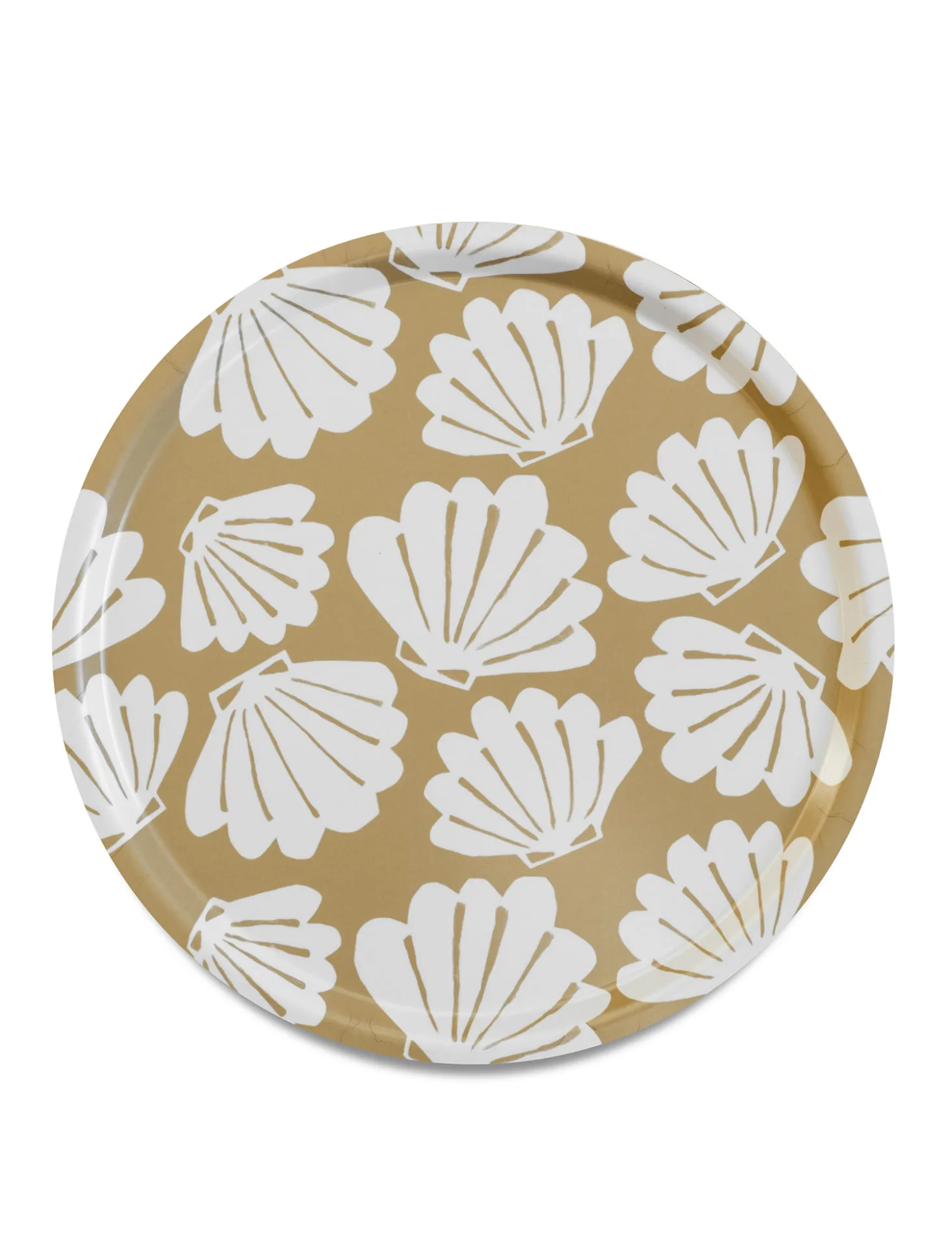 Muschel Tablett Ø38 cm Birkenholz, Sand Fine Little Day