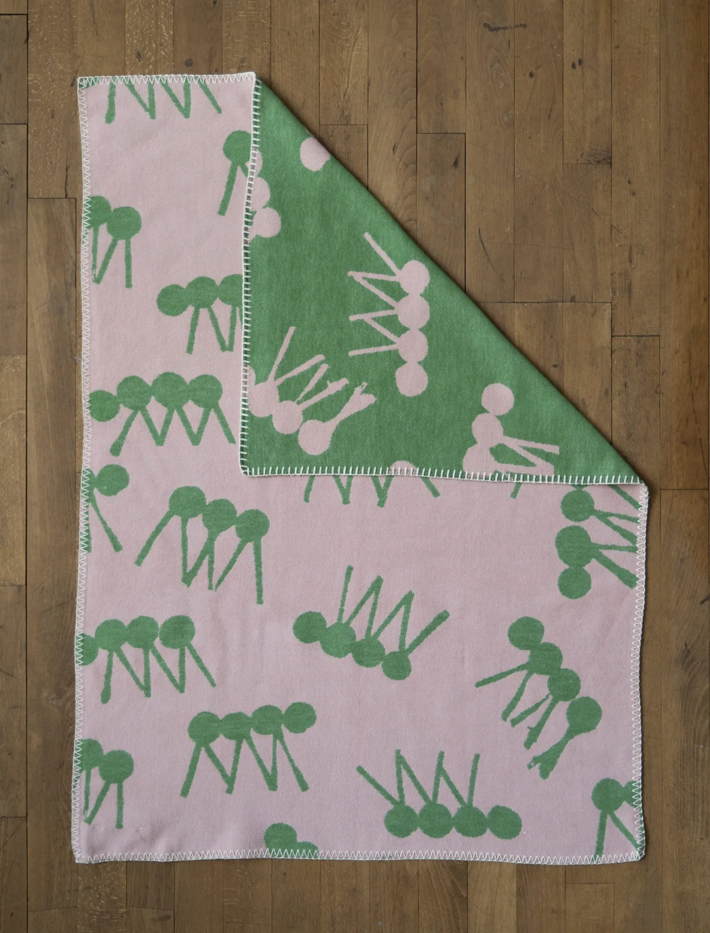 Myra Kinderdecke 70x100 cm, Grün-rosa Fine Little Day