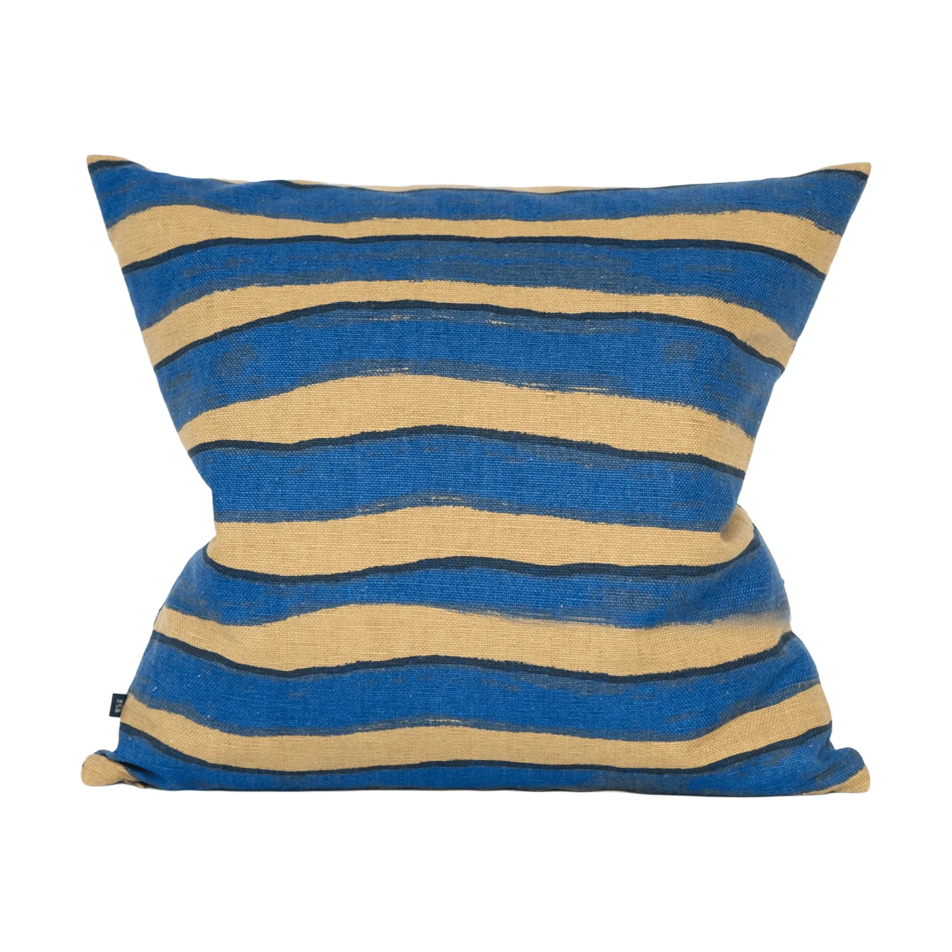 Rand Kissenbezug, Braun-Blau, 48x48 cm Fine Little Day