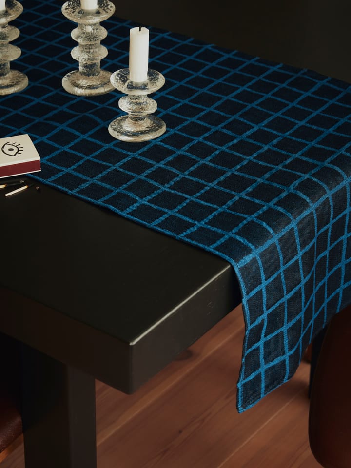 Rutig Jacquard gewebter Tischläufer 45 x 150cm, Blue-black Fine Little Day