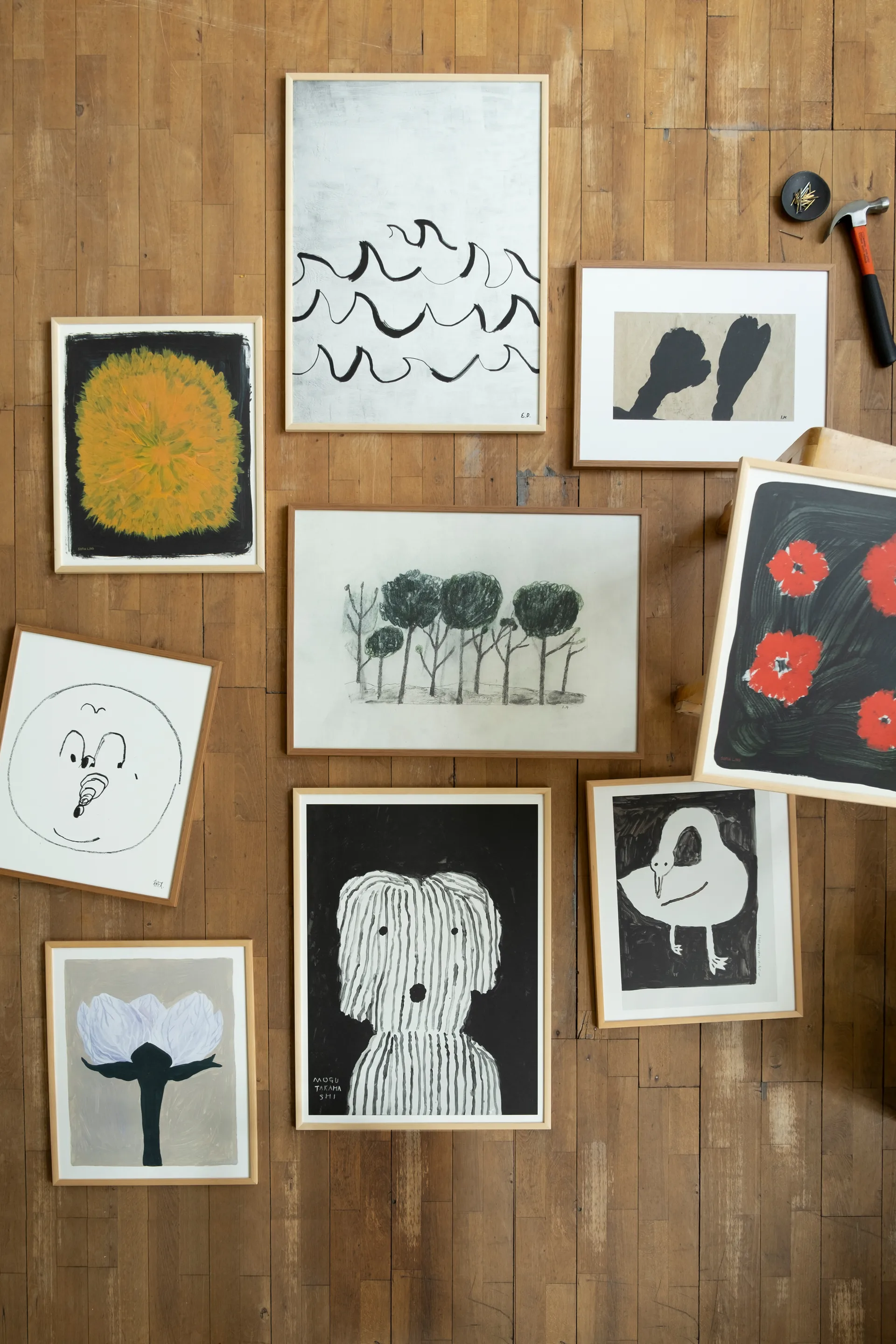 Scarlet pimpernel Poster 40 x 50cm, Rot -schwarz Fine Little Day