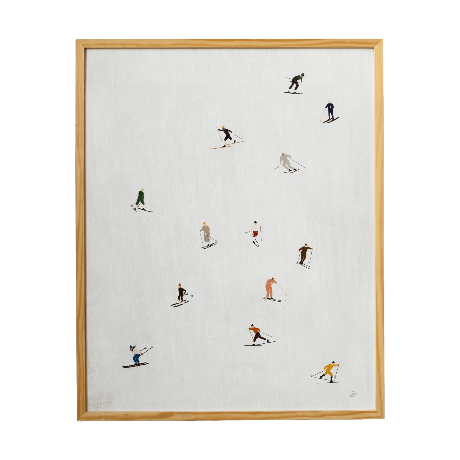 Skiers Poster 40 x 50cm, Hellgrau Fine Little Day