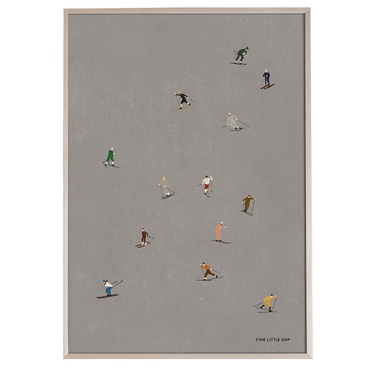 Skiers Poster 50 x 70cm, Grau Fine Little Day