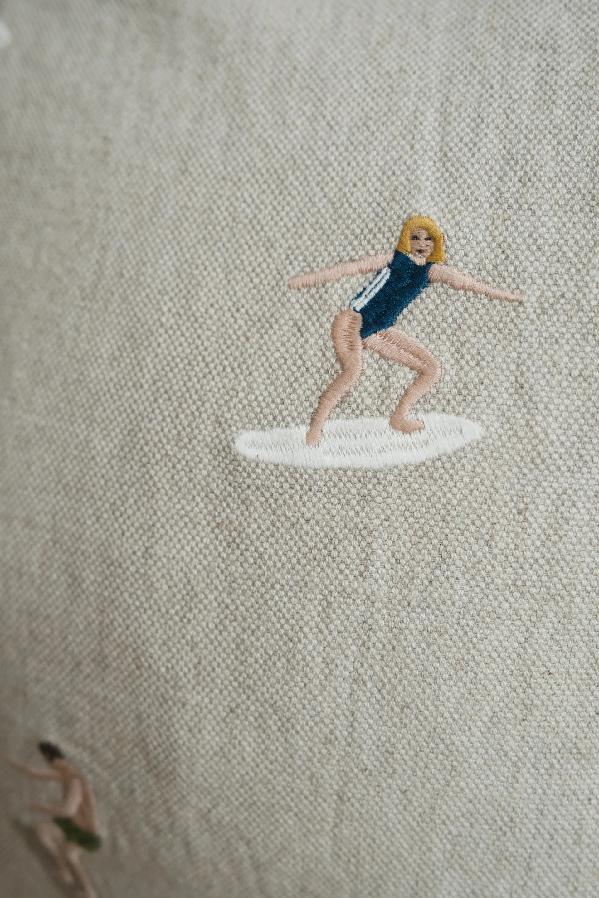 Surfers Kissenbezug 48 x 48cm, Natur Fine Little Day