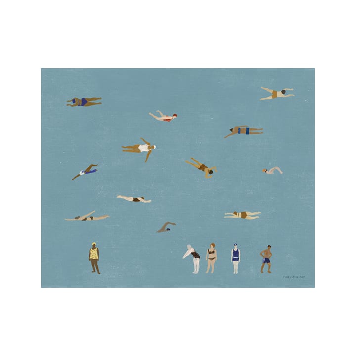 Swimmers Poster, 40 x 50cm Fine Little Day