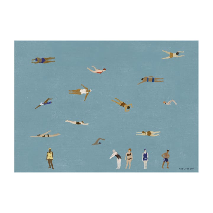 Swimmers Poster, 50 x 70cm Fine Little Day