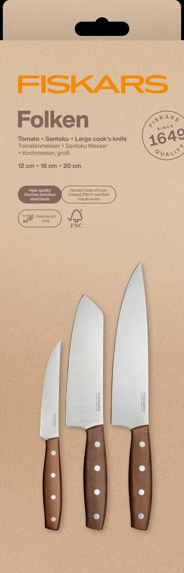 Folken Messerset, 3-teilig Fiskars