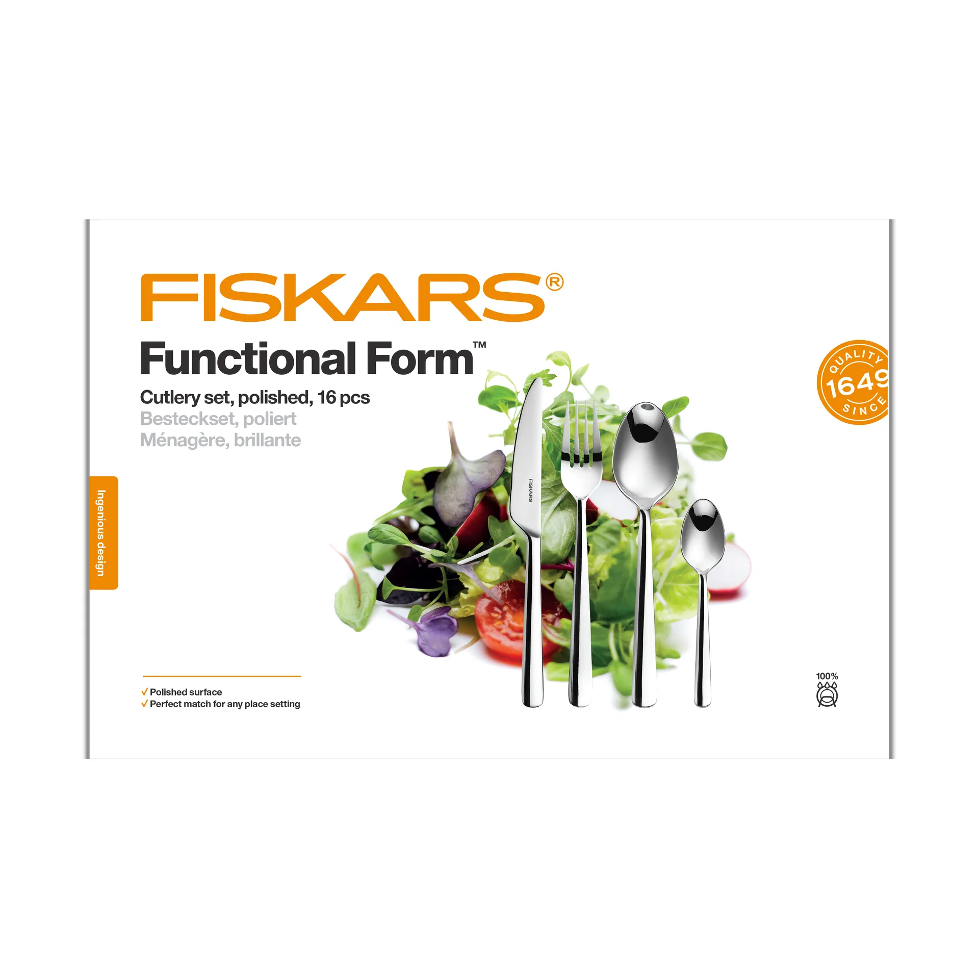 Functional Form Besteckset glänzend, 16 Teile Fiskars