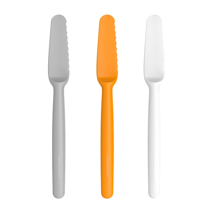 Functional Form Buttermesser 3er Pack - Grau-orange-weiß - Fiskars