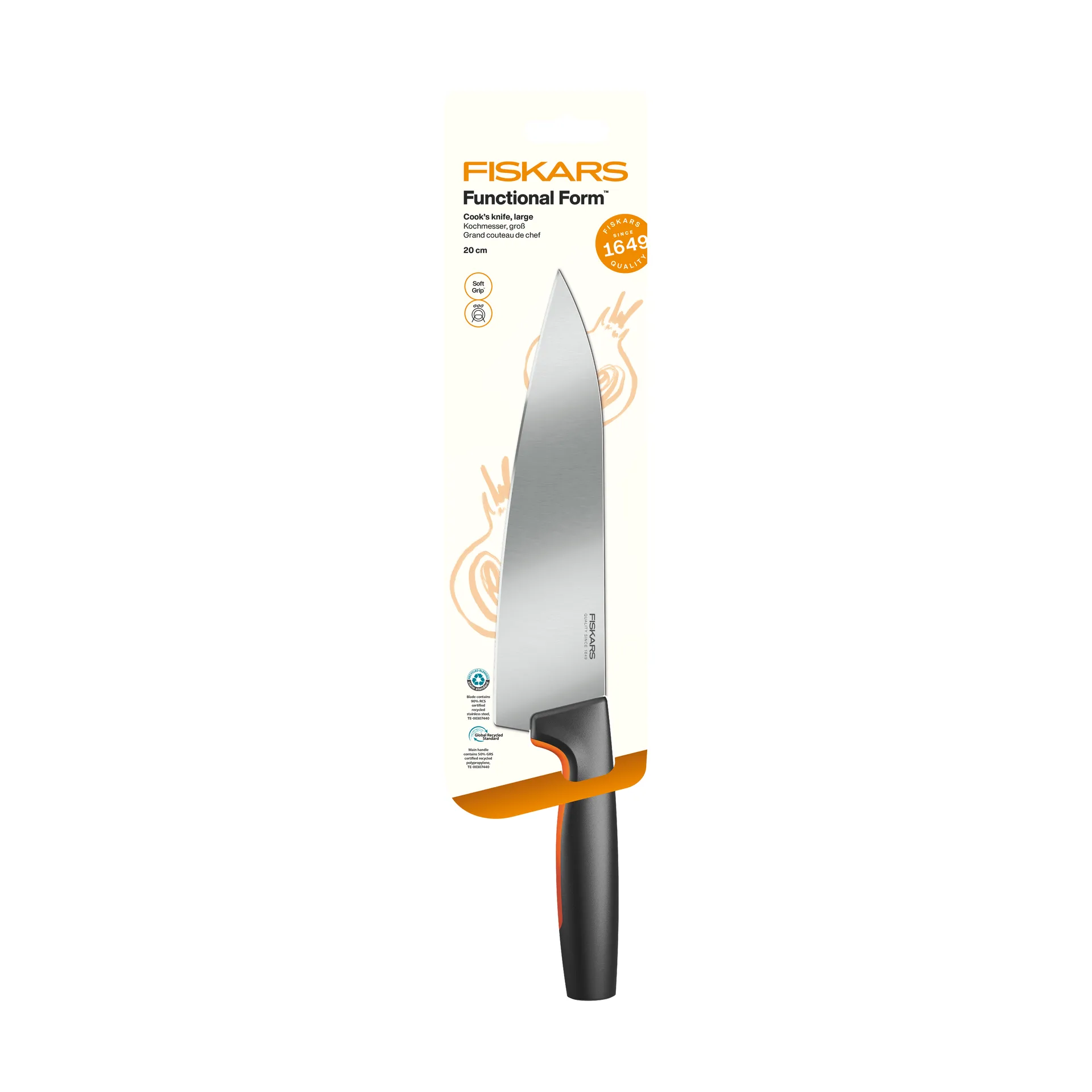 Functional Form Kochmesser, Groß, rostfreier Stahl Fiskars