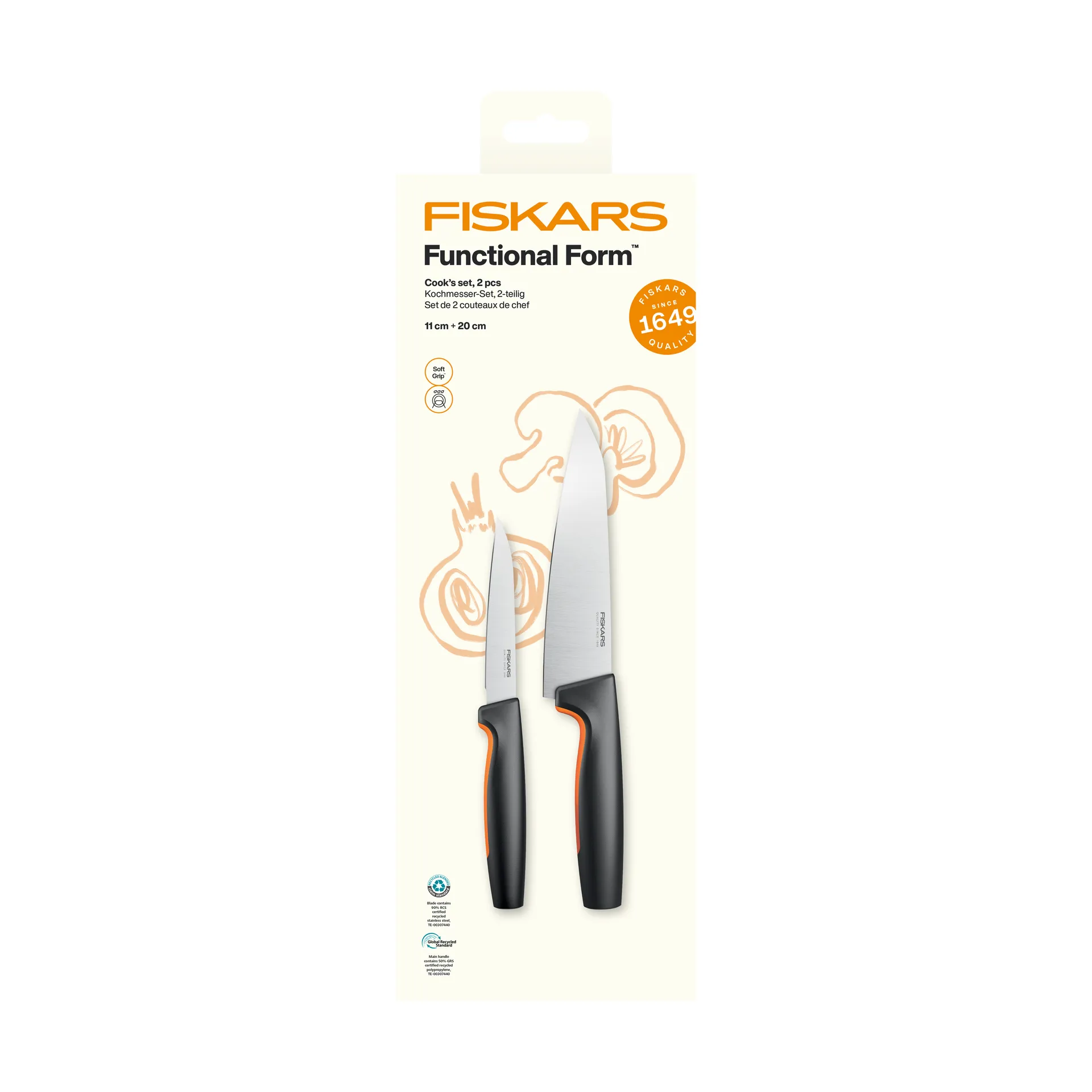 Functional Form Kochmesserset, Edelstahl, 2-teilig Fiskars