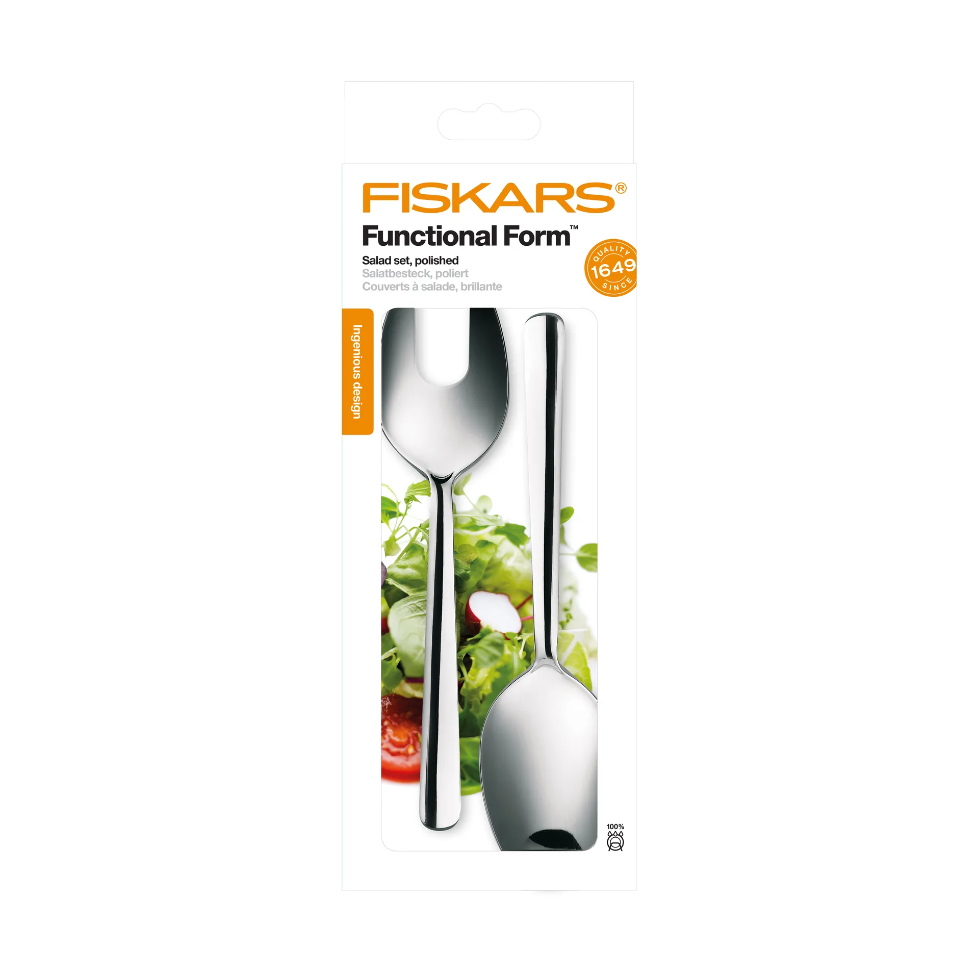 Functional Form Salatbesteck 2 Teile, Blank Fiskars