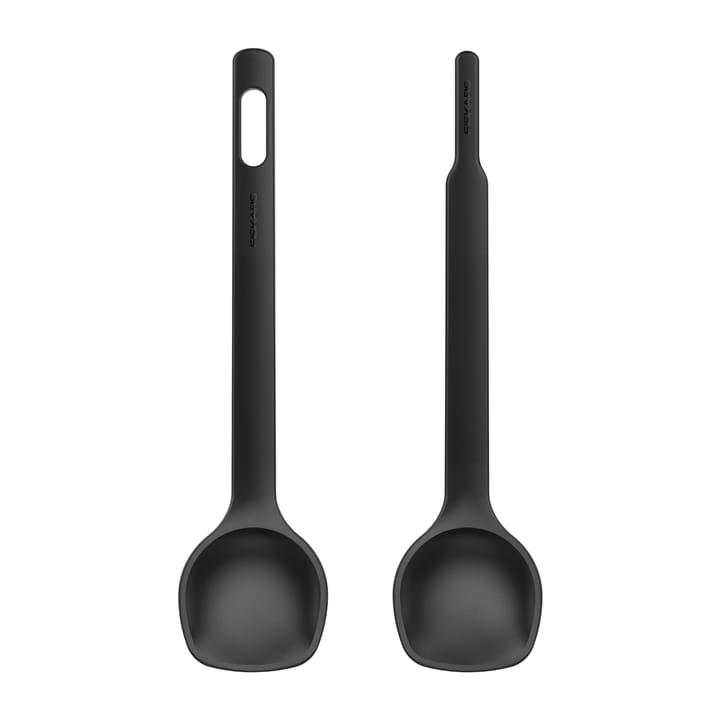 Functional Form Salatbesteck 2er Pack, Schwarz Fiskars