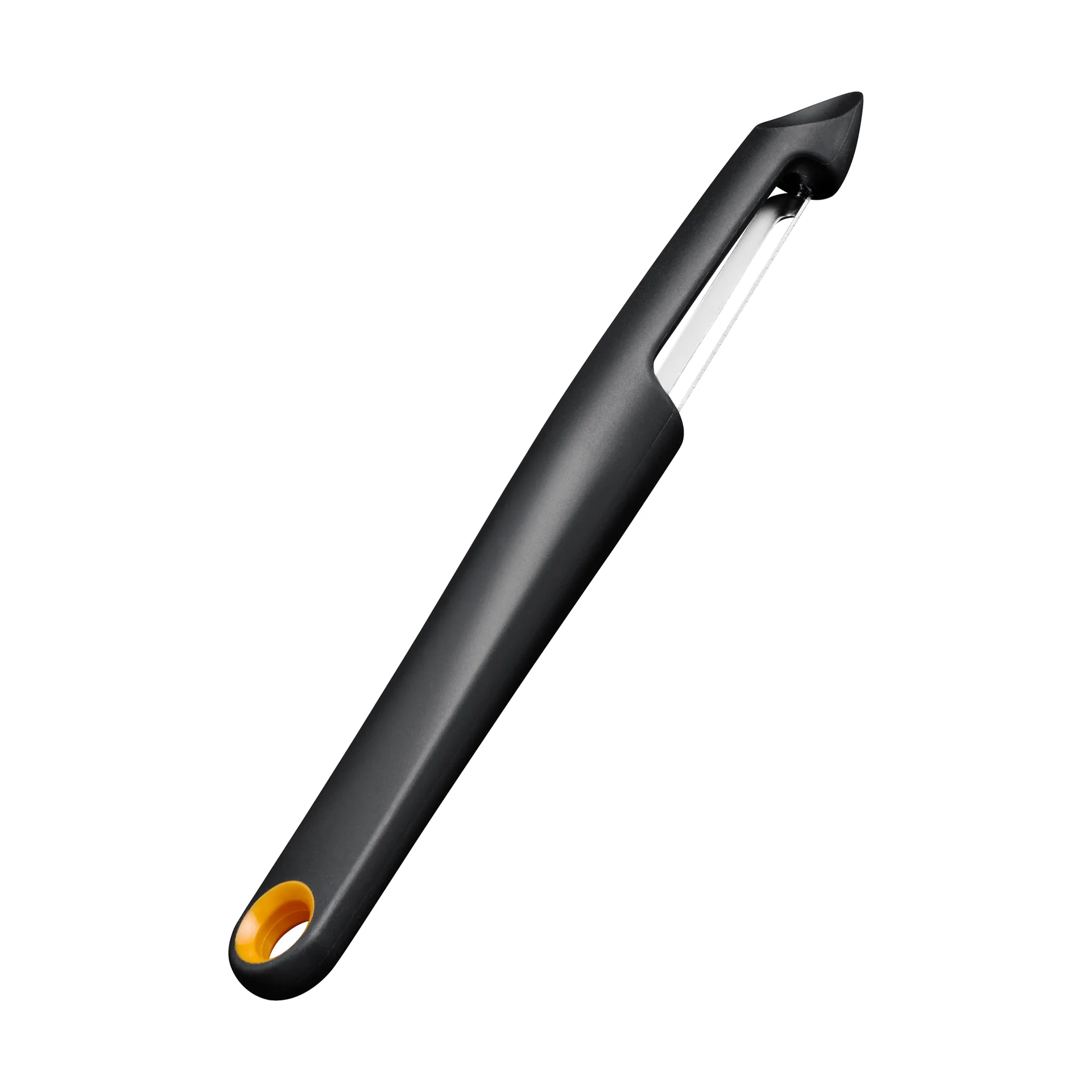 Functional Form Sparschäler, Schwarz, bewegliche Klinge Fiskars