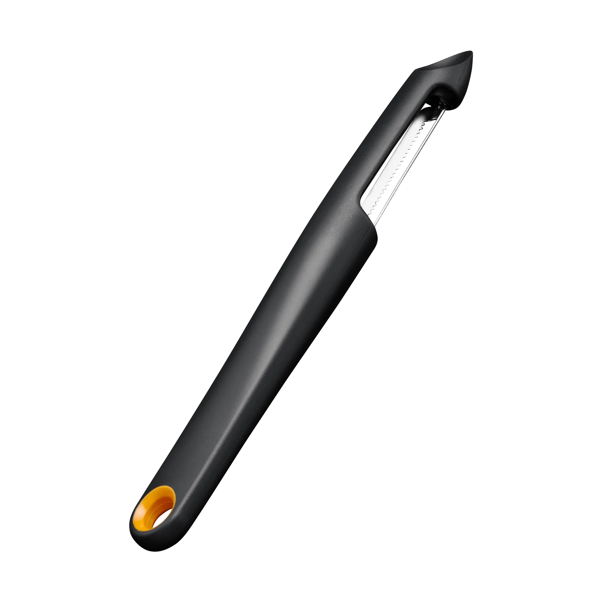 Functional Form Sparschäler, Schwarz, Obstschäler, bewegliche Klinge Fiskars