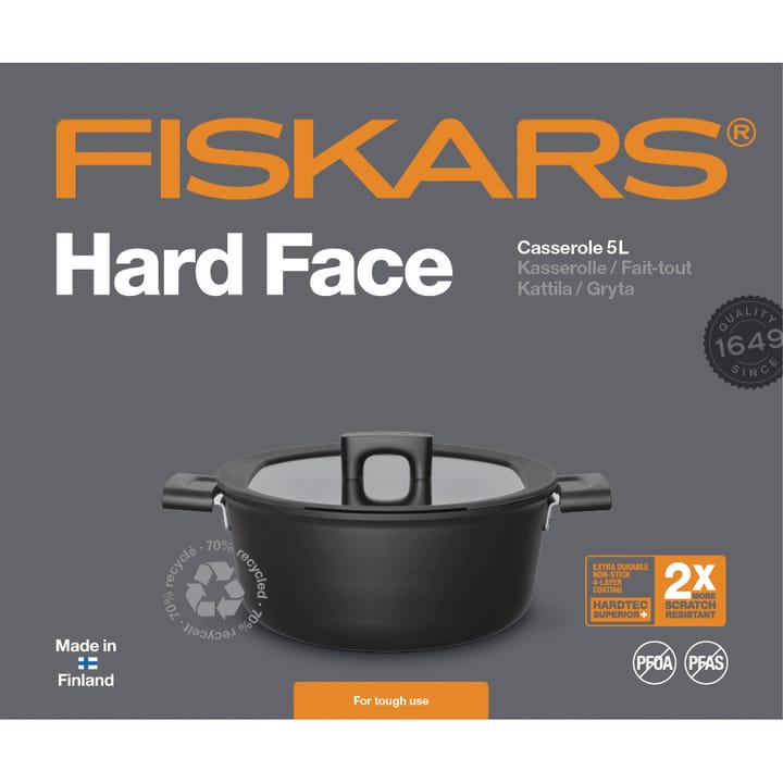 Hard Face Topf mit Deckel, 5 L Fiskars