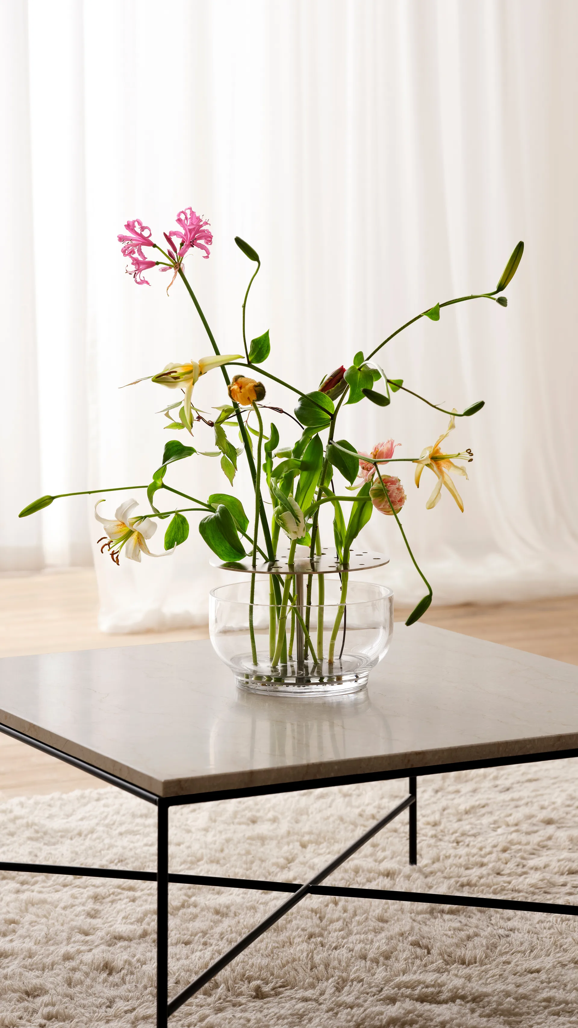 Ikebana Vase Edelstahl, Large Fritz Hansen
