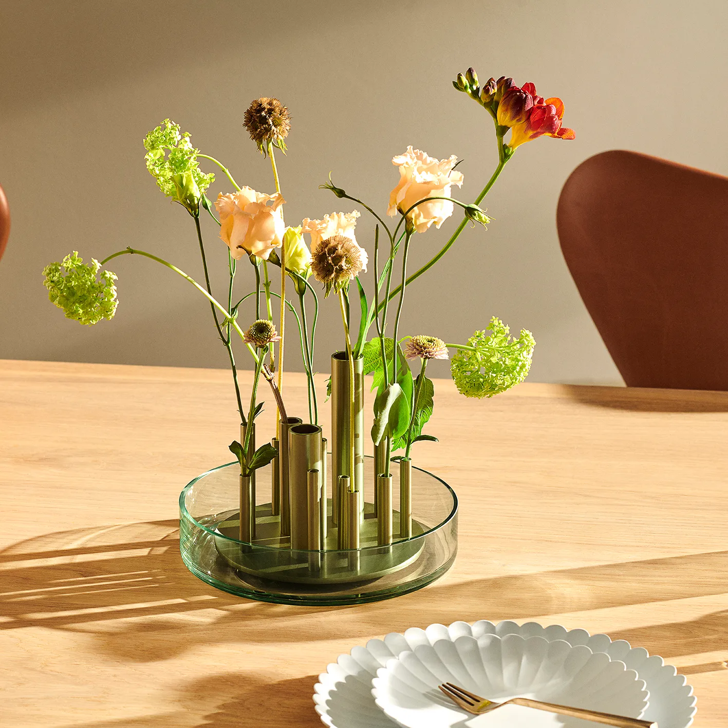 Ikeru Vase Forest green, Niedrig Fritz Hansen