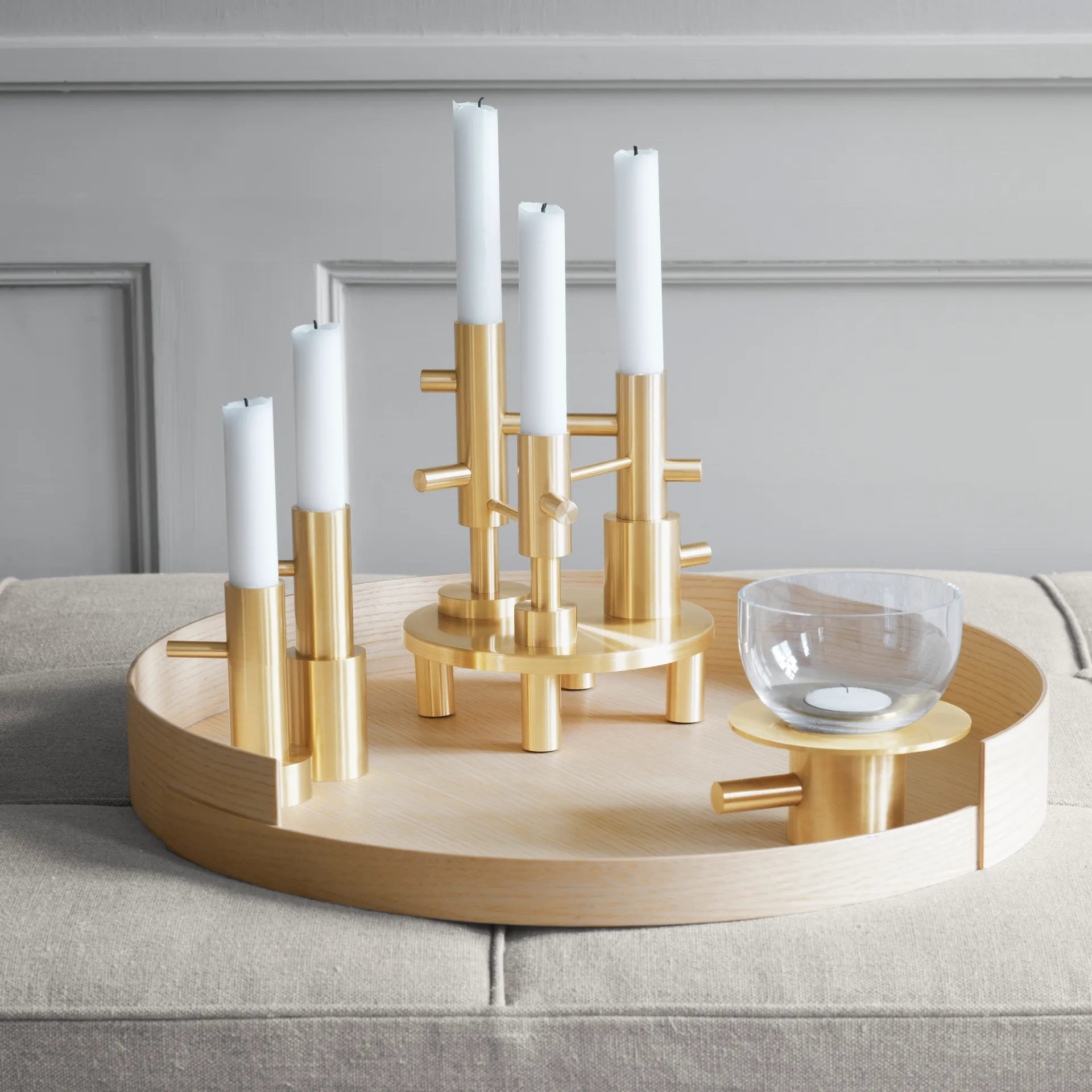 Jaime Hayon Kerzenhalter large, Messing Fritz Hansen
