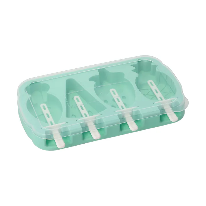 Funktion Eis-am-Stiel-Form - Blau-Türkis, Silikon, 4 Stk. - Funktion