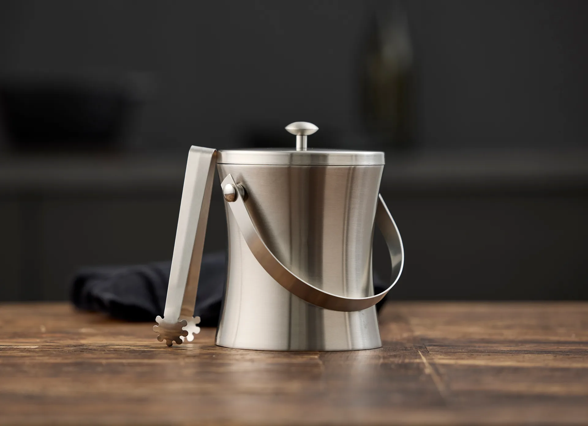 Funktion Eiskübel mit Zange, Edelstahl Funktion