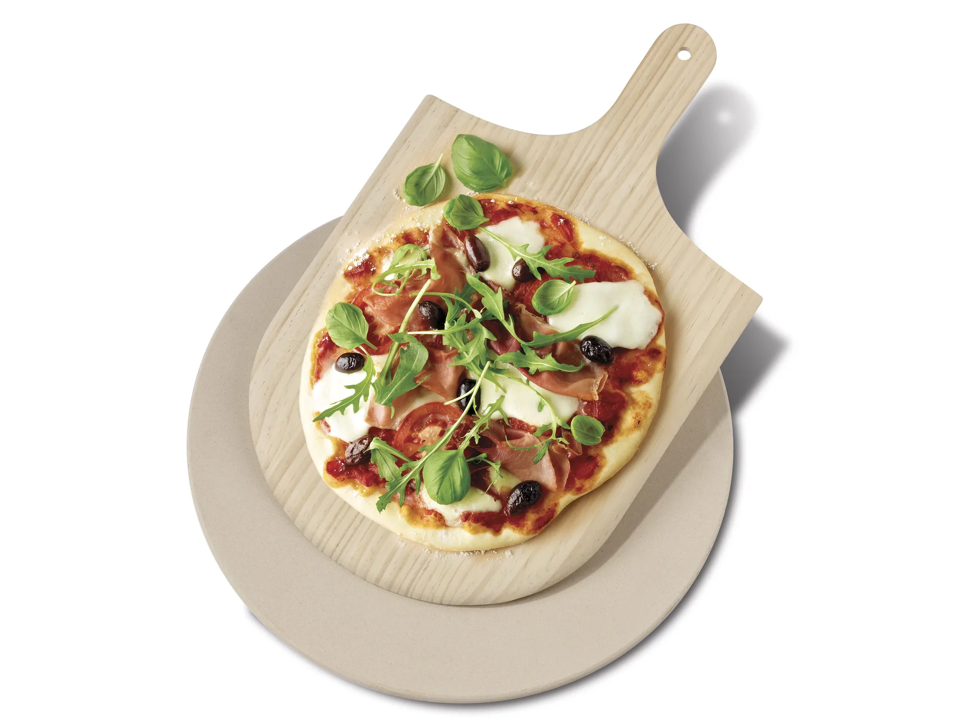 Funktion Pizzabackstein & Schaufel Ø37,5 cm, Spaten Funktion