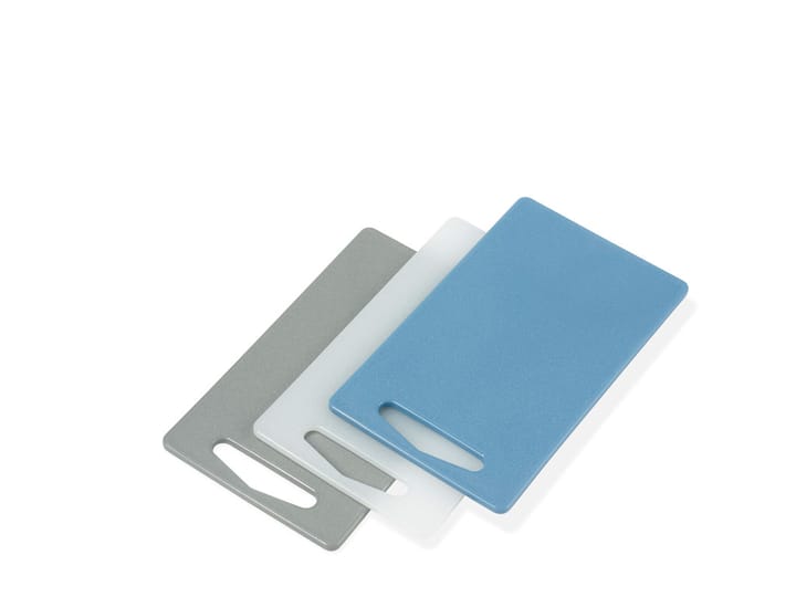 Funktion Schneidebrett Kunststoff 15x25 cm 3er-Pack, Grau-blau-transparent Funktion