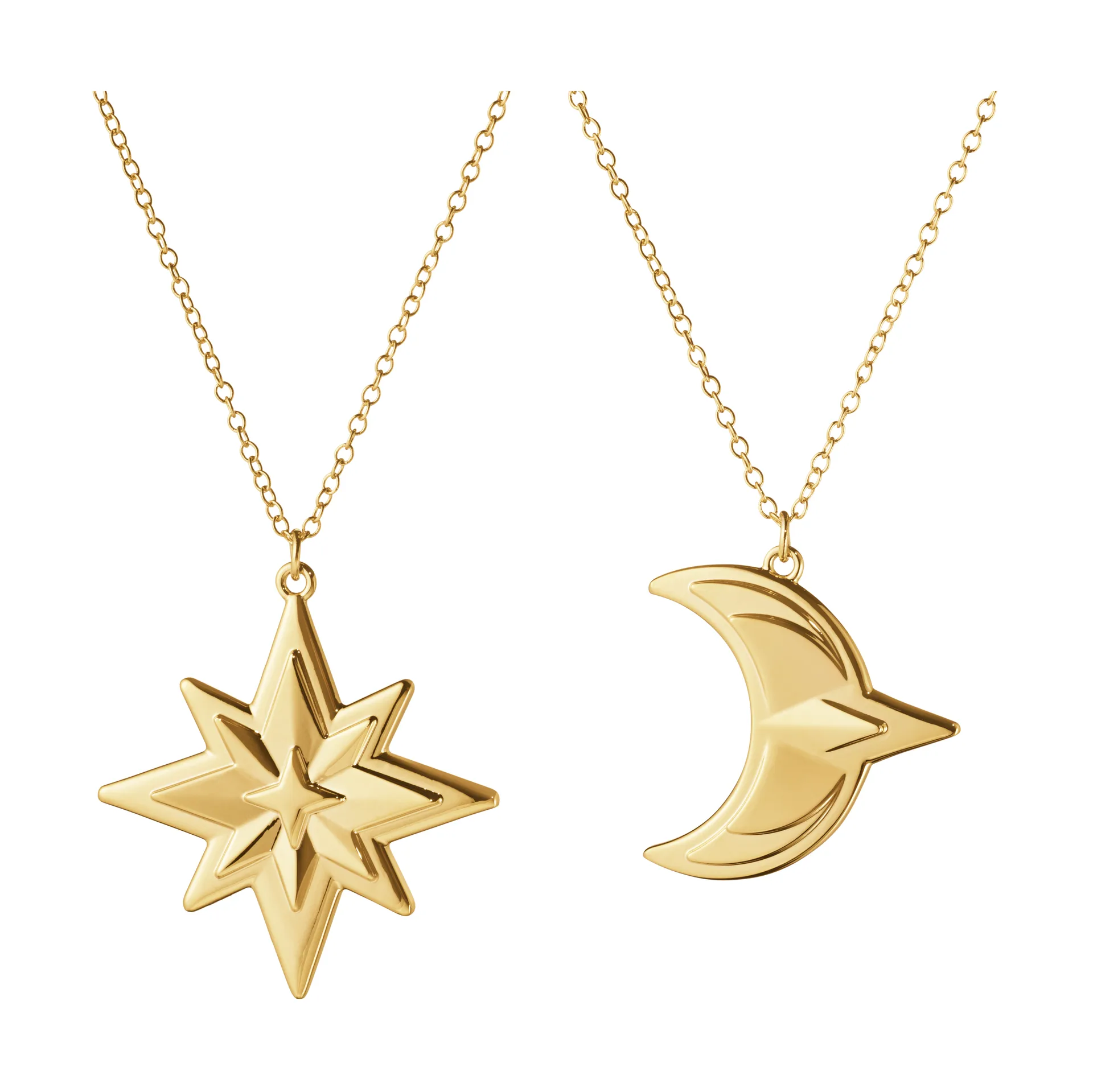 2024 Weihnachtsanhänger 2 Teile, Vergoldet Georg Jensen