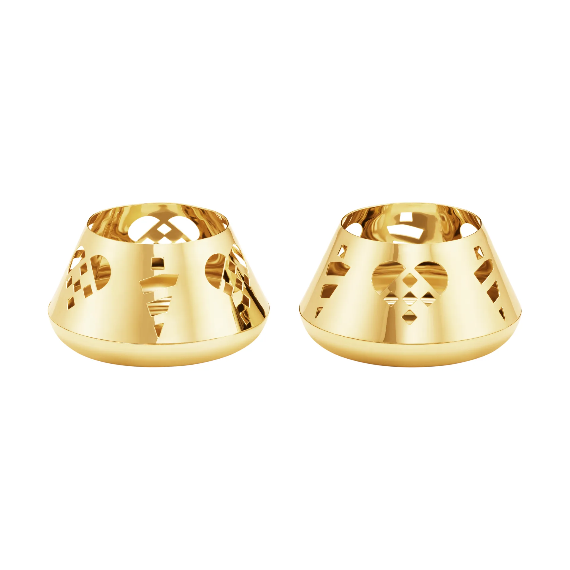 2025 Kerzenhalter 2er-Pack, Goldplattierter Edelstahl Georg Jensen