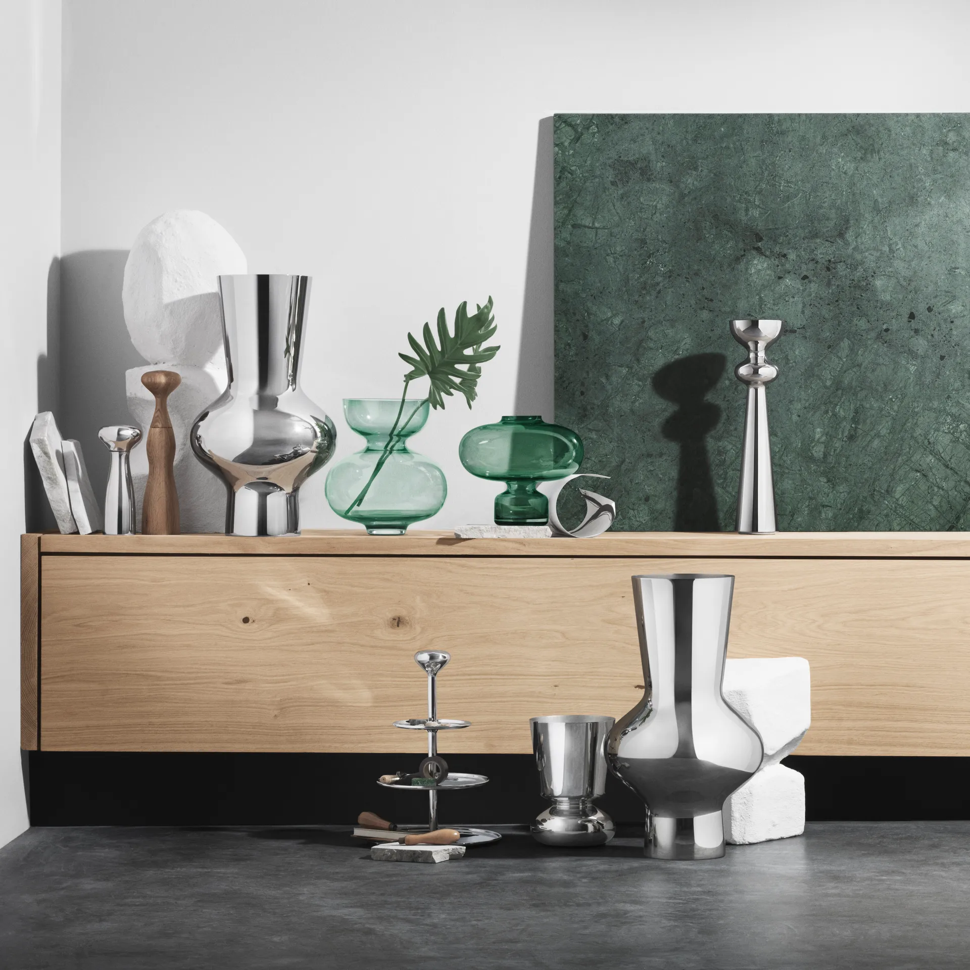 Alfredo Vase hellgrün, 25cm Georg Jensen